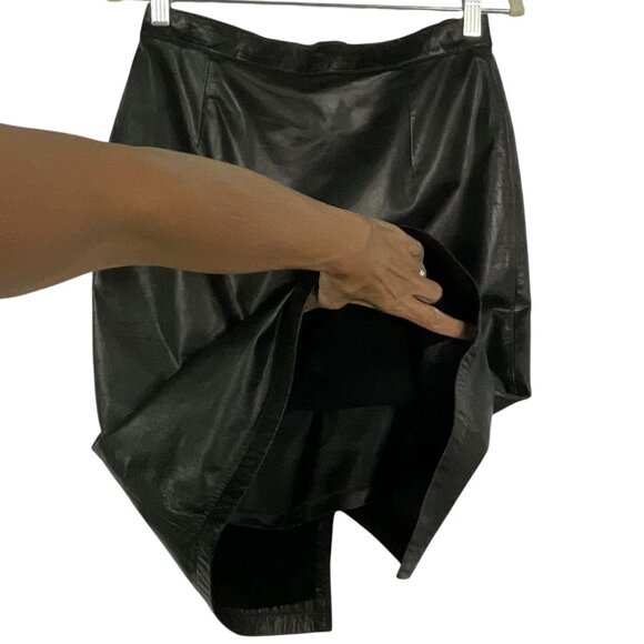 Georgetown Leather Design Black Genuine Leather Skirt, size 11/12 (see msrmnts) - Picture 5 of 9